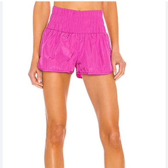 Free People Movement The Way Home Athletic Shorts Bright Pink Fuchsia Size Small - Picture 1 of 7